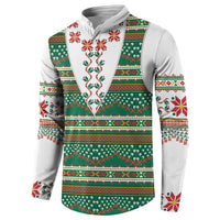Lithuanian National Costume Button Sweatshirt Traditional Folk Pattern - Wonder Print Shop