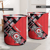 Tunisia Laundry Basket Silver Lions Sports Patterns - Wonder Print Shop