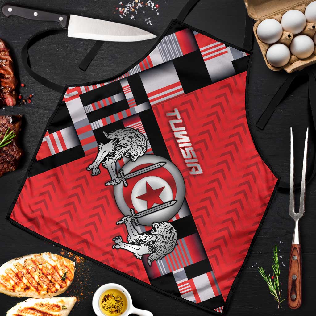 Tunisia Apron Silver Lions Sports Patterns - Wonder Print Shop