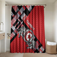 Tunisia Bathroom Set Silver Lions Sports Patterns - Wonder Print Shop