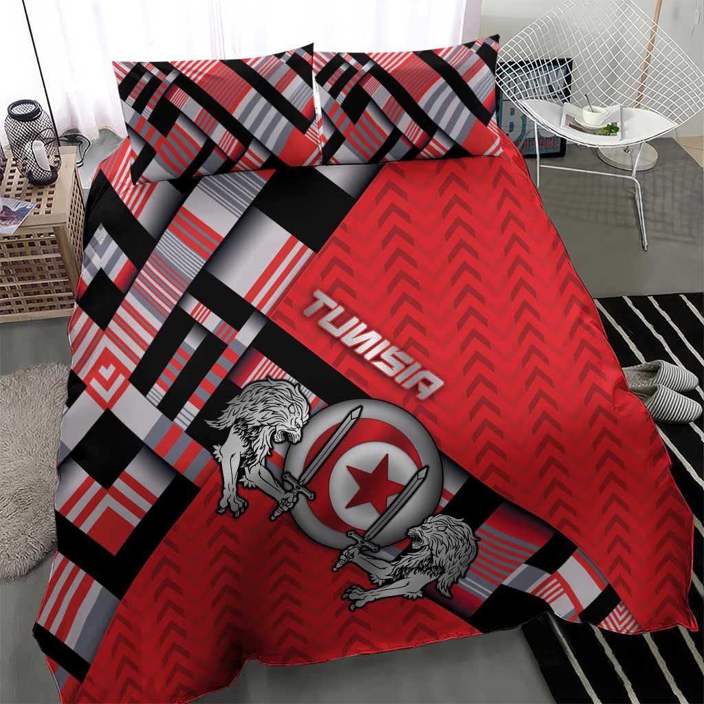 Tunisia Bedding Set Silver Lions Sports Patterns - Wonder Print Shop