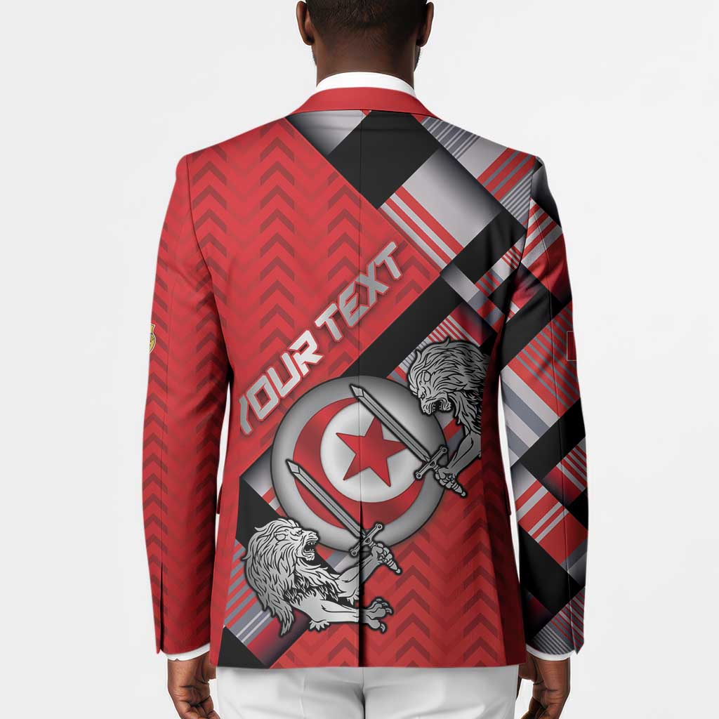 Personalized Tunisia Blazer Silver Lions Sports Patterns - Wonder Print Shop