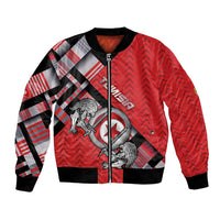 Personalized Tunisia Bomber Jacket Silver Lions Sports Patterns - Wonder Print Shop