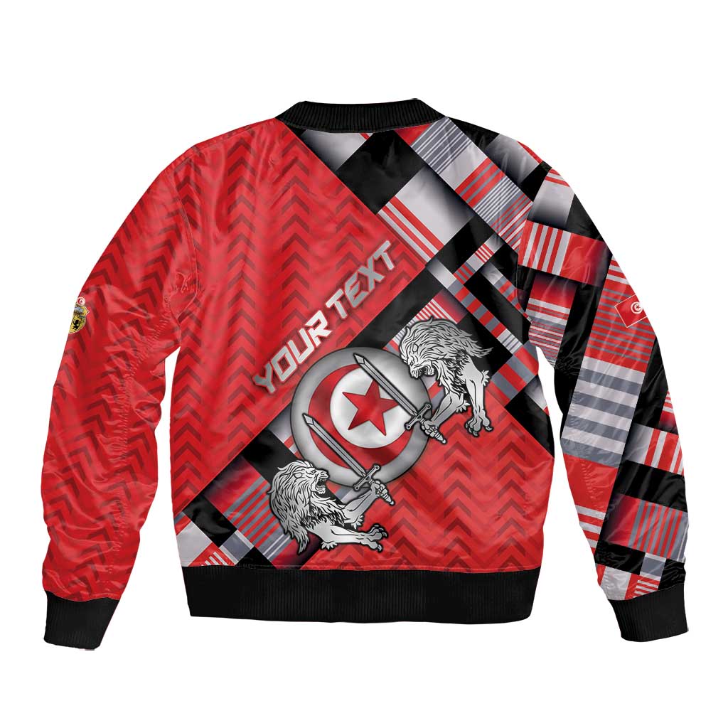 Personalized Tunisia Bomber Jacket Silver Lions Sports Patterns - Wonder Print Shop