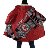 Personalized Tunisia Cloak Silver Lions Sports Patterns - Wonder Print Shop