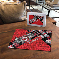 Tunisia Puzzle Silver Lions Sports Patterns - Wonder Print Shop