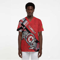 Personalized Tunisia Scrub Top Silver Lions Sports Patterns - Wonder Print Shop