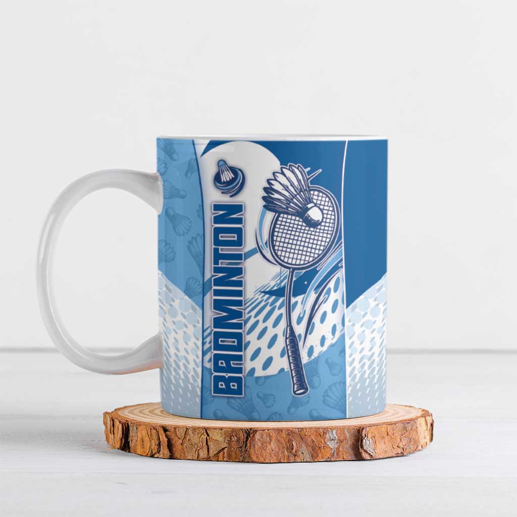 Custom Badminton Ceramic Mug Dynamic Swoosh