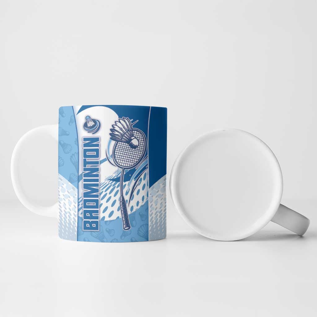Custom Badminton Ceramic Mug Dynamic Swoosh