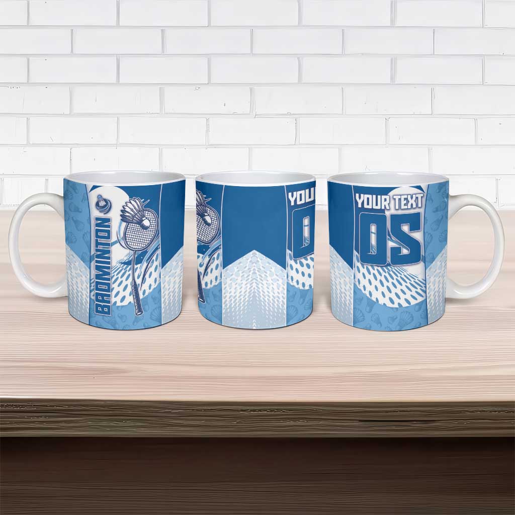 Custom Badminton Ceramic Mug Dynamic Swoosh