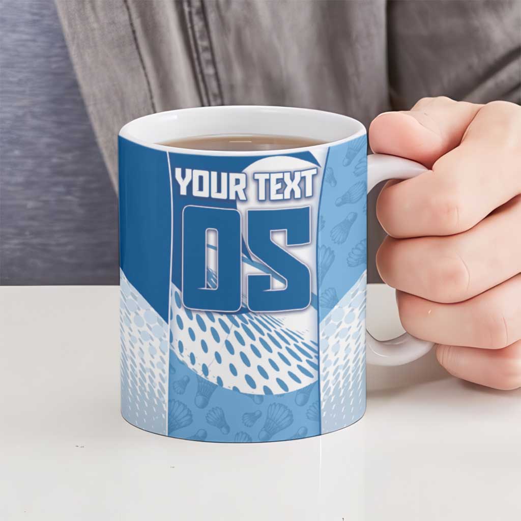 Custom Badminton Ceramic Mug Dynamic Swoosh