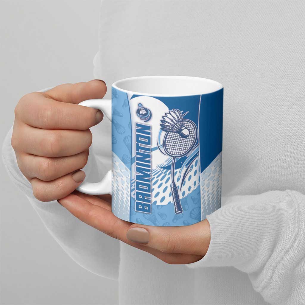 Custom Badminton Ceramic Mug Dynamic Swoosh