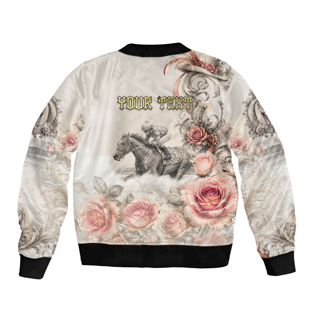 Personalized Kentucky Horse Bomber Jacket Run For The Roses