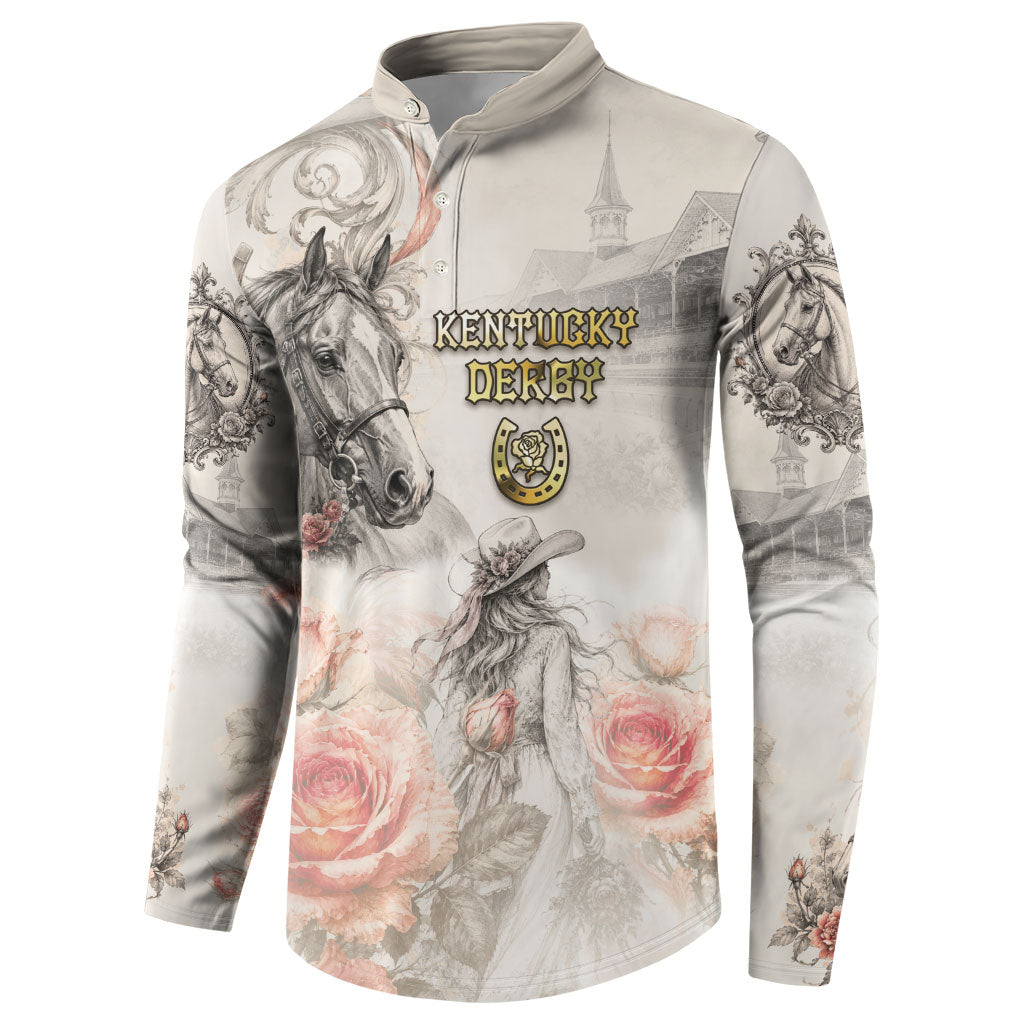 Personalized Kentucky Horse Button Sweatshirt Run For The Roses