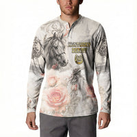 Personalized Kentucky Horse Button Sweatshirt Run For The Roses