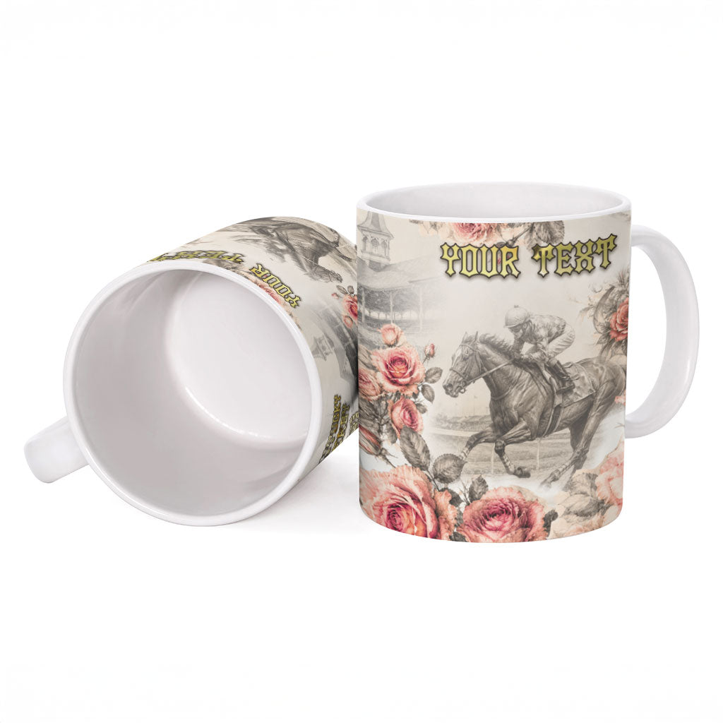 Personalized Kentucky Horse Ceramic Mug Run For The Roses