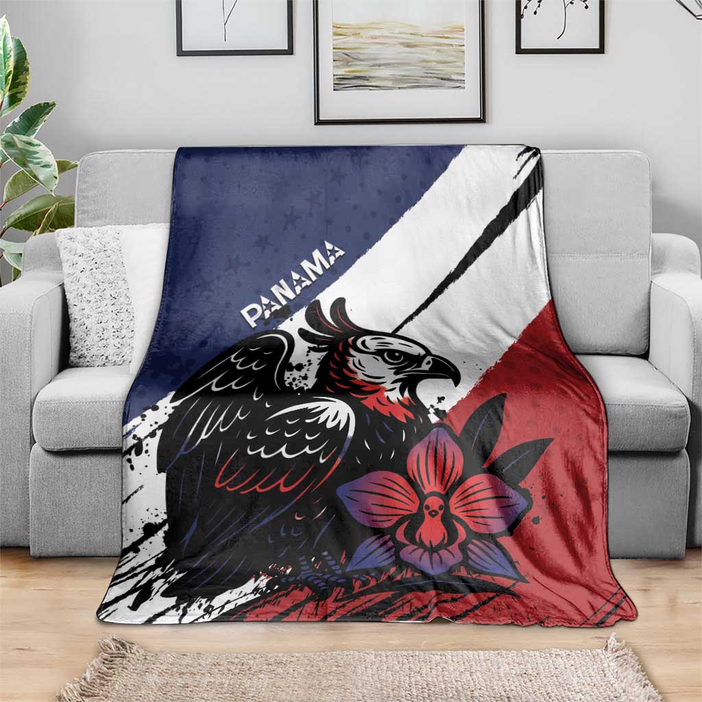 Panama Blanket Harpy Eagle Bird Grunge Style