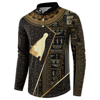 Egypt Hedjet Crown Button Sweatshirt Ancient Mythology Upper Pharaoh