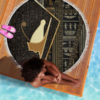 Egypt Pschent Crown Beach Blanket Ancient Mythology Unified Pharaoh