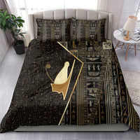 Egypt Pschent Crown Bedding Set Ancient Mythology Unified Pharaoh