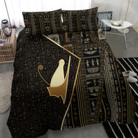 Egypt Pschent Crown Bedding Set Ancient Mythology Unified Pharaoh