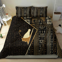 Egypt Pschent Crown Bedding Set Ancient Mythology Unified Pharaoh