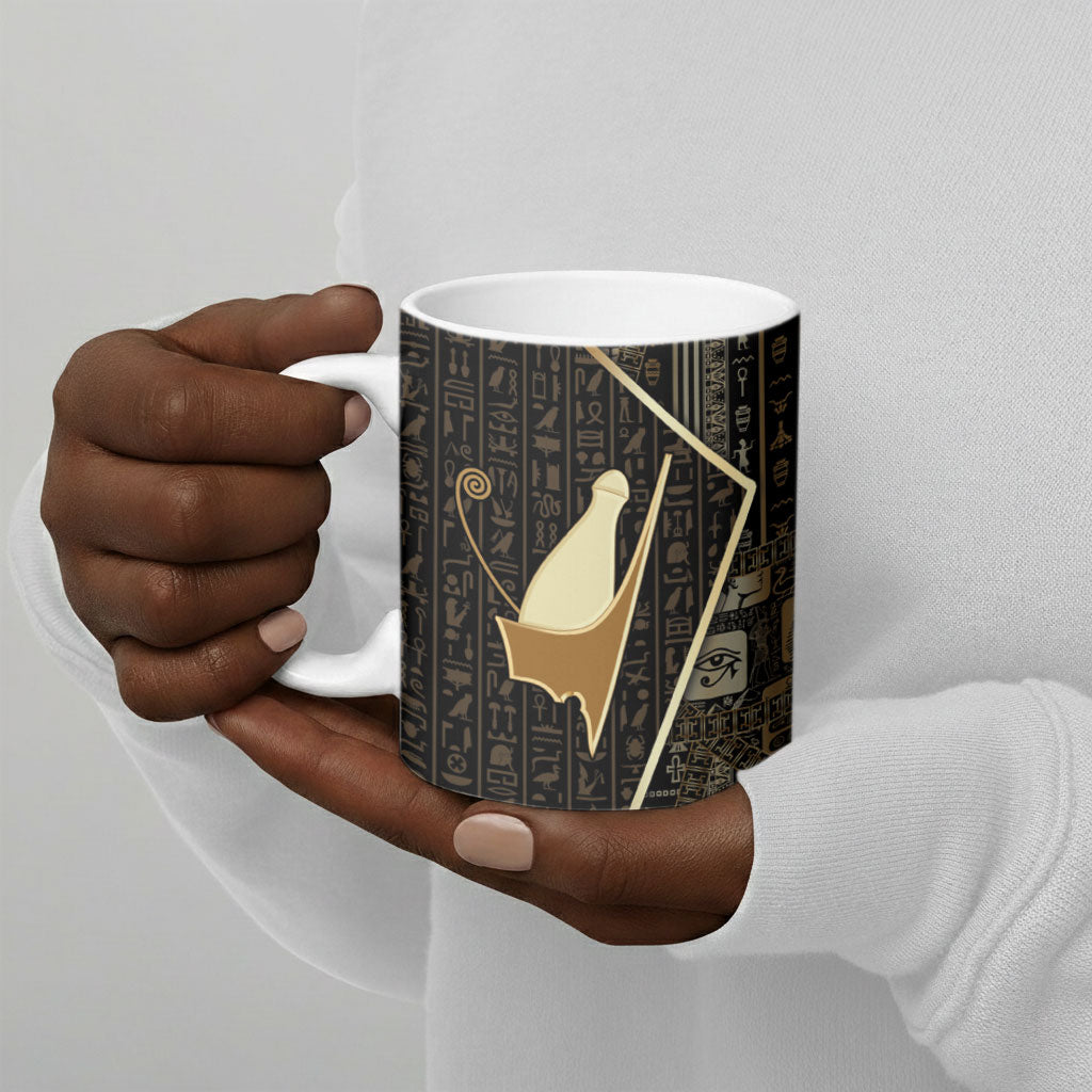 Egypt Pschent Crown Ceramic Mug Ancient Mythology Unified Pharaoh
