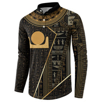 Egypt Akhet Button Sweatshirt Ancient Mythology Horizon Sun Disk