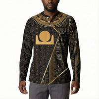 Egypt Akhet Button Sweatshirt Ancient Mythology Horizon Sun Disk