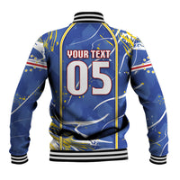 Custom Cape Verde Baseball Jacket Blue Shark National Flag
