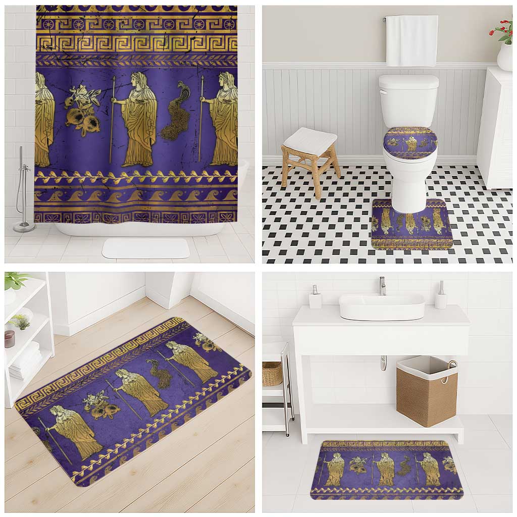 Hera Bathroom Set Goddess With Ancient Greek Pattern - Wonder Print Shop