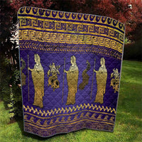 Hera Quilt Goddess With Ancient Greek Pattern - Wonder Print Shop