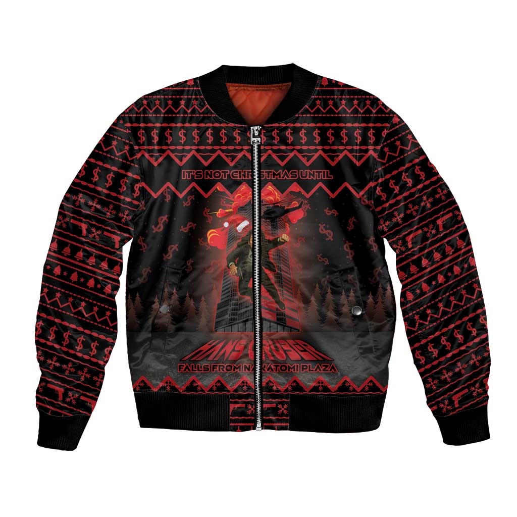 Xmas Eve 1988 Bomber Jacket It Is Not Christmas Unil Hans Gruber Falls From Nakatomi Plaza - Wonder Print Shop