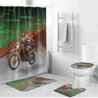 Braaap Christmas Bathroom Set Motocross Santa - Wonder Print Shop