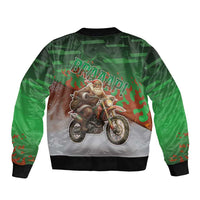 Braaap Christmas Bomber Jacket Motocross Santa - Wonder Print Shop