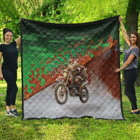 Braaap Christmas Quilt Motocross Santa - Wonder Print Shop