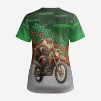 Braaap Christmas Scrub Top Motocross Santa - Wonder Print Shop