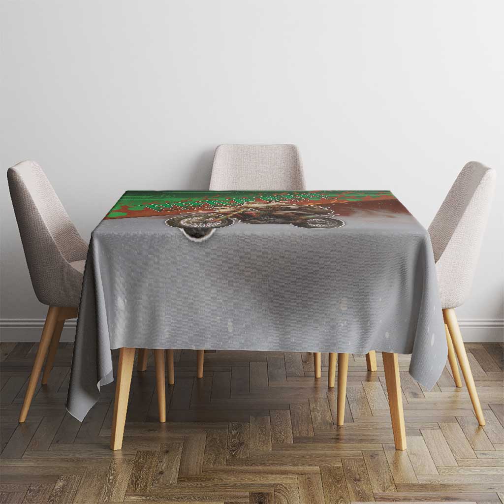 Braaap Christmas Tablecloth Motocross Santa - Wonder Print Shop