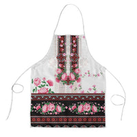 Red Romanian National Costume Apron Peony Flowers Traditional Folk Pattern - Wonder Print Shop