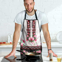 Red Romanian National Costume Apron Peony Flowers Traditional Folk Pattern - Wonder Print Shop
