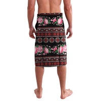 Red Romanian National Costume Lavalava Peony Flowers Traditional Folk Pattern - Wonder Print Shop