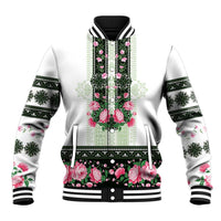 Green Romanian National Costume Baseball Jacket Peony Flowers Traditional Folk Pattern - Wonder Print Shop