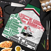 Sudan Apron Secretary Bird With Typography Patterns - Wonder Print Shop