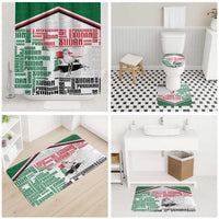 Sudan Bathroom Set Secretary Bird With Typography Patterns - Wonder Print Shop