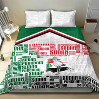 Sudan Bedding Set Secretary Bird With Typography Patterns - Wonder Print Shop