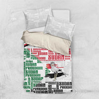 Sudan Bedding Set Secretary Bird With Typography Patterns - Wonder Print Shop
