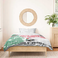 Sudan Bedding Set Secretary Bird With Typography Patterns - Wonder Print Shop