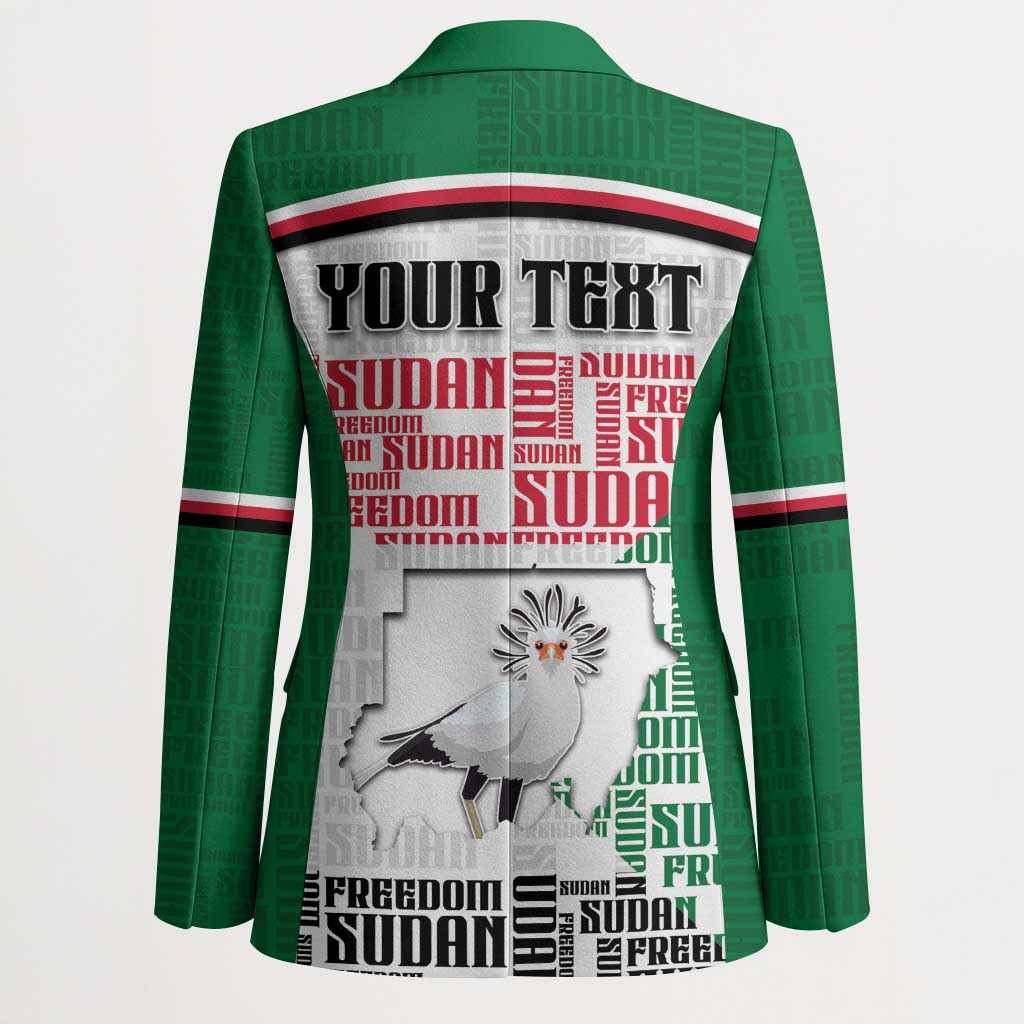 Personalized Sudan Blazer Secretary Bird With Typography Patterns - Wonder Print Shop