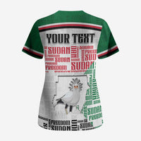 Personalized Sudan Scrub Top Secretary Bird With Typography Patterns - Wonder Print Shop