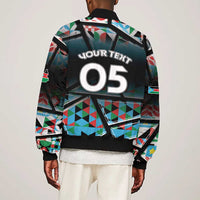 Custom South Sudan Bomber Jacket Geometric African Patterns - Wonder Print Shop